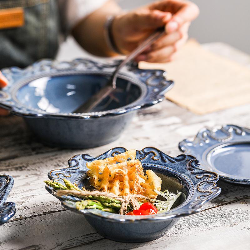 6/8 Inch European Retro Style Salad Bowl Noodle Personality Embossed Texture China Porcelain G277 Bowls
6/8 Inch European Retro Style Salad Bowl Noodle Personality Embossed Texture China Porcelain G277 Bowls