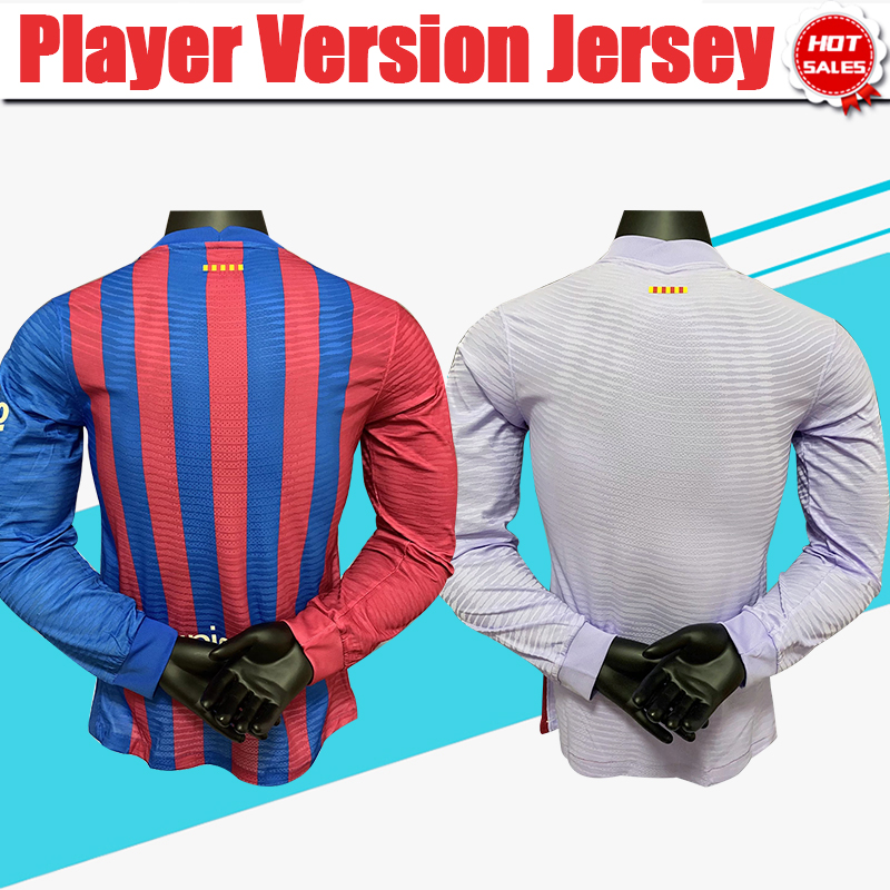 Player Version Long Sleeve #10 MESSI Soccer Jerseys Home Blue Away Purple Full Sleeve Soccer Shirt 2021 2022 Football Uniforms
Player Version Long Sleeve #10 MESSI Soccer Jerseys Home Blue Away Purple Full Sleeve Soccer Shirt 2021 2022 Football Uniforms