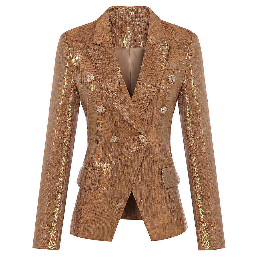 Fashion Designer Blazer Party Women's Lion Metal Buttons Double Breasted Jacket Outer Wear Gold 210526
Fashion Designer Blazer Party Women's Lion Metal Buttons Double Breasted Jacket Outer Wear Gold 210526