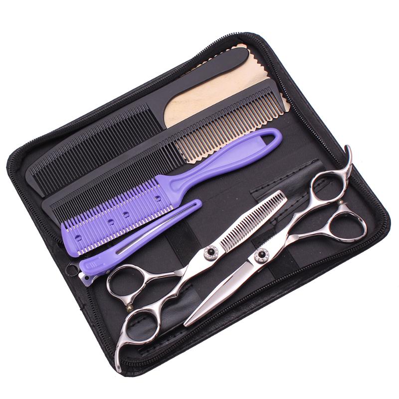 Hair Scissors Hairdressing Set 5.5" 6" 440C Thinning Cutting Professional 62HRC 9009# Barber Shop Haircut