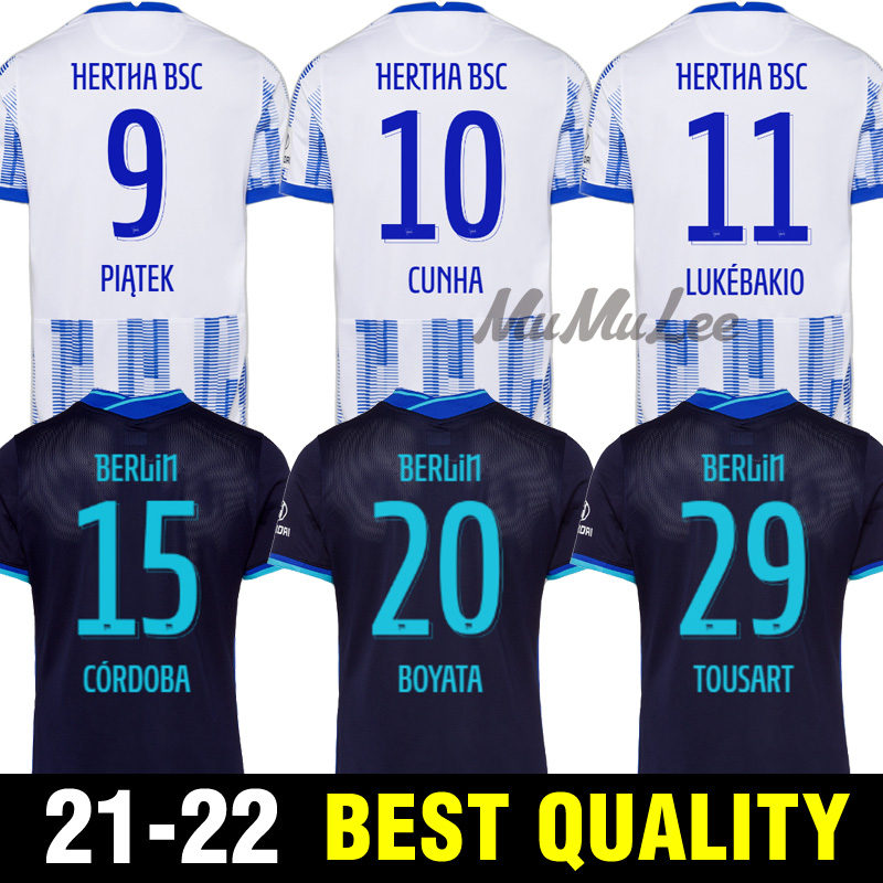 21 22 Hertha Berlin soccer jerseys home PIATEK away black 2021 2022 TOUSART BOYATA CÓRDOBA Lukebakio CUNHA SERDAR fOOTBALL SHIRTS uniforms
21 22 Hertha Berlin soccer jerseys home PIATEK away black 2021 2022 TOUSART BOYATA CÓRDOBA Lukebakio CUNHA SERDAR fOOTBALL SHIRTS uniforms