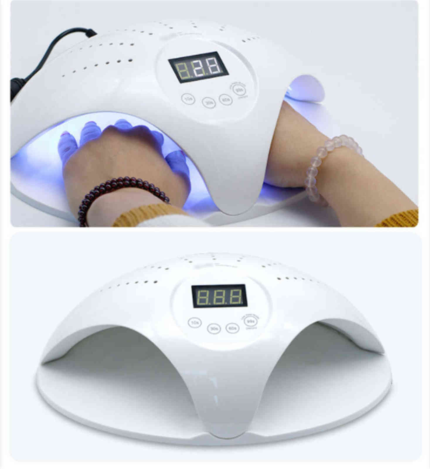 Led UV Lamp Nail Gel Manicure Foot Dryer Two Hands s Drying s Light 211118