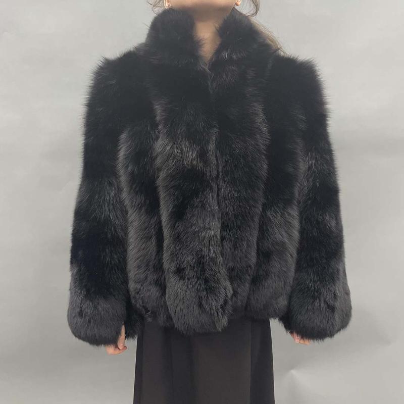 Women's Fur & Faux Janefur Winter Coat Vertical Collar Female Overcoat Casual Style For Women, Black
Women's Fur & Faux Janefur Winter Coat Vertical Collar Female Overcoat Casual Style For Women, Black