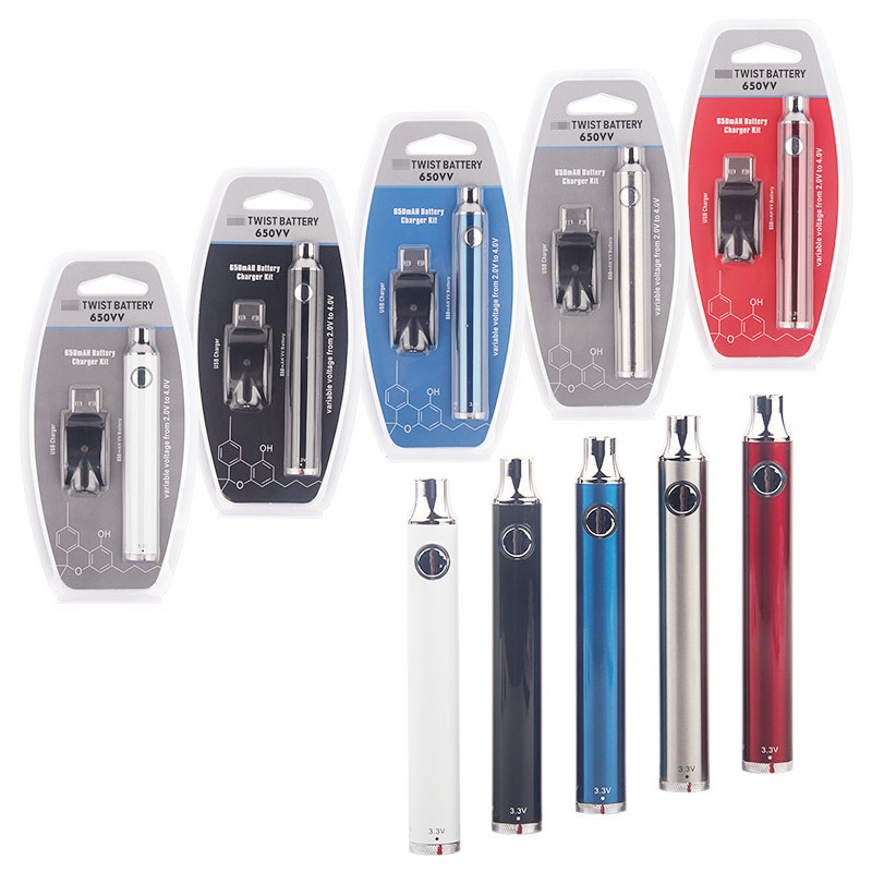 Moq.9sets 650mAh 510 Battery Twist Variable Voltage Preheat Vape Pens With USB Charger For Thick Oil Vape Cartridges
Moq.9sets 650mAh 510 Battery Twist Variable Voltage Preheat Vape Pens With USB Charger For Thick Oil Vape Cartridges