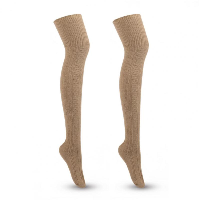 Socks & Hosiery 1Pair Sexy Lady Cotton Over The Knee Thigh High Medias For Women Thinner Black Grey White Warm Long Stockings
