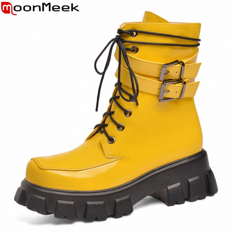MoonMeek 2020 Plus Size 34 43 High Quality Winter Ankle Boots Square Heels Platform Ladies Shoes Patent Leather Women Boots Riding Boots Che, Black
MoonMeek 2020 Plus Size 34 43 High Quality Winter Ankle Boots Square Heels Platform Ladies Shoes Patent Leather Women Boots Riding Boots Che, Black