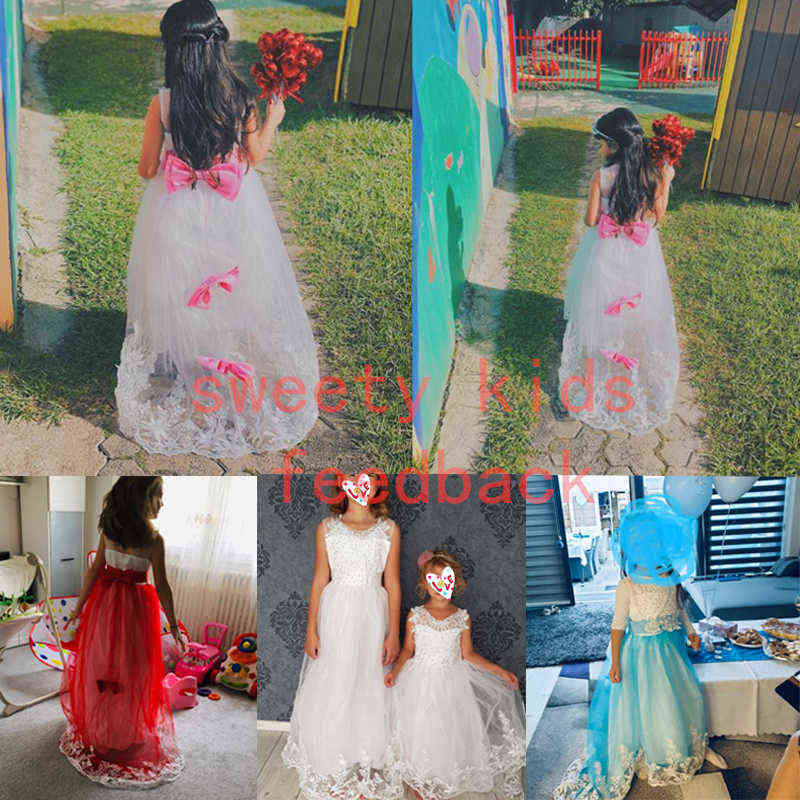 2022 Summer Girls Dress Long Bridesmaid Kids Dresses For Girls Children Princess Dress Party Wedding Dress 3 10 12 Years Vestido AA220303