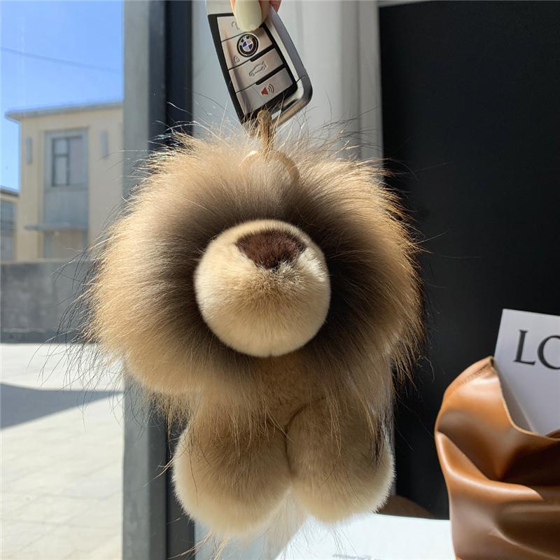 Keychains Cute Lion Real Rex Fur Keychain Plush Toys Trinkets Women Bag Ornaments Pendant Car Keyring Rearview Mirror Decoration
Keychains Cute Lion Real Rex Fur Keychain Plush Toys Trinkets Women Bag Ornaments Pendant Car Keyring Rearview Mirror Decoration