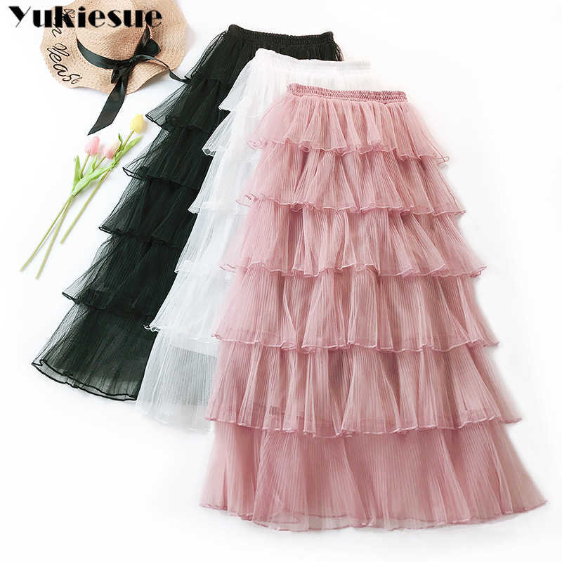 Summer Women Boho Long Skirt High Waist Ruffles Beach s Pink Jupe Femme Tulle Saia Midi Faldas Plus size 210608, White
Summer Women Boho Long Skirt High Waist Ruffles Beach s Pink Jupe Femme Tulle Saia Midi Faldas Plus size 210608, White