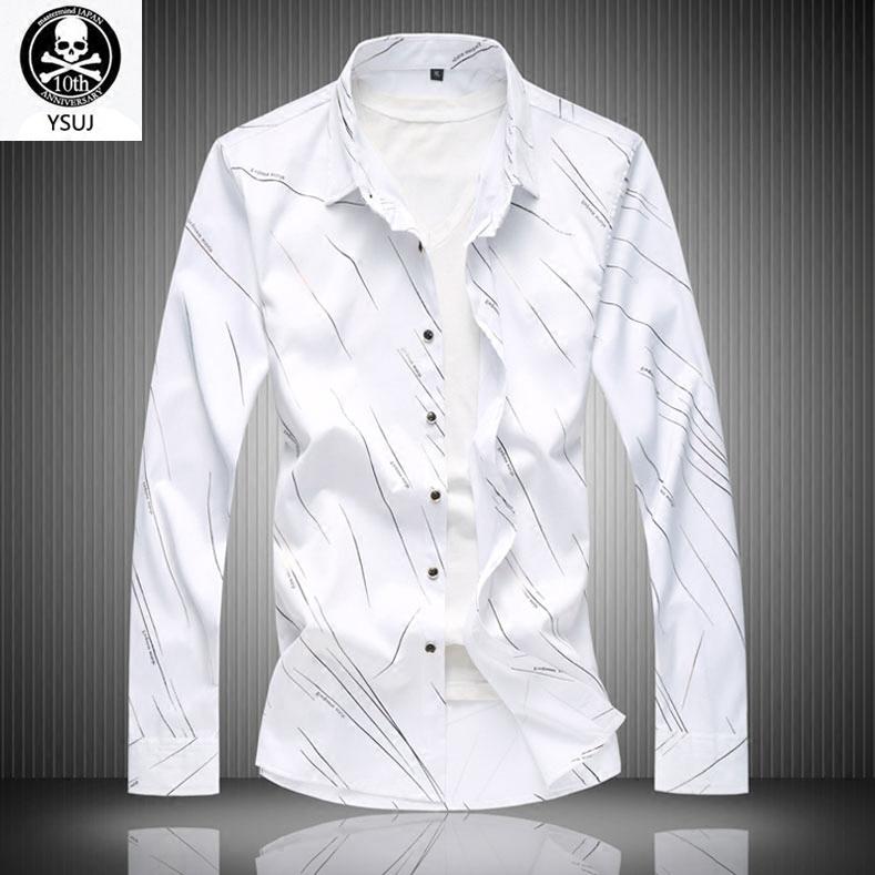 Fashion Men Long Sleeve Shirts Striped Streetwear Classic Oversize Soft Business Button-Down Casual Male Shirt Tops 7XL Men's
