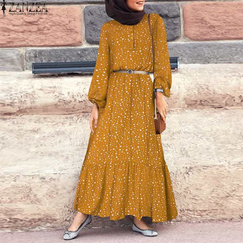 ZANZEA Womens Muslim 2021 Spring Autumn Polka Dots Ruffle Kaftan Long Dress Fashion Puff Sleeves Rayon Dubai Abaya Turkey Hijab
ZANZEA Womens Muslim 2021 Spring Autumn Polka Dots Ruffle Kaftan Long Dress Fashion Puff Sleeves Rayon Dubai Abaya Turkey Hijab