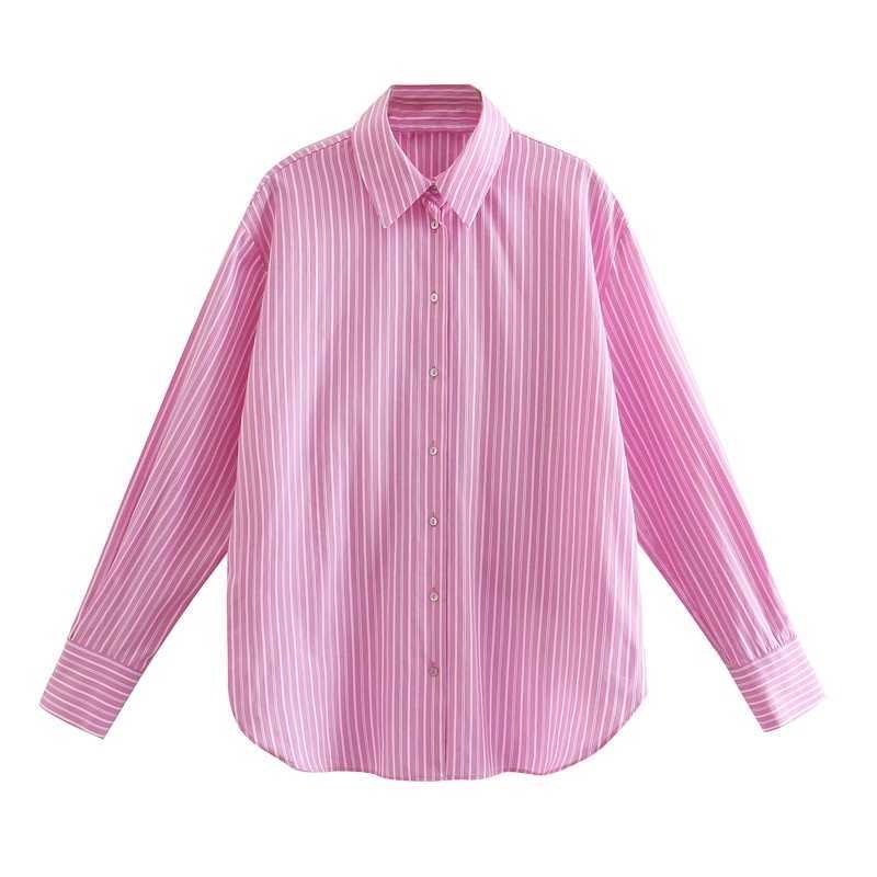 Women Spring Loose Asymmetrical Striped Shirts Turn Down Collar Oversized Fashion Lace Up 210525, Pink
Women Spring Loose Asymmetrical Striped Shirts Turn Down Collar Oversized Fashion Lace Up 210525, Pink