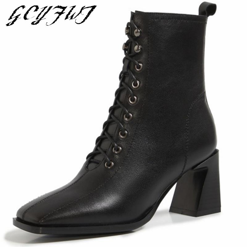 Boots Women's Mid Calf Square Toe Strange Heels And Lace-Up Solid Color Short Warmest Wearproof Platform Zapatillas Mujer, Black
Boots Women's Mid Calf Square Toe Strange Heels And Lace-Up Solid Color Short Warmest Wearproof Platform Zapatillas Mujer, Black