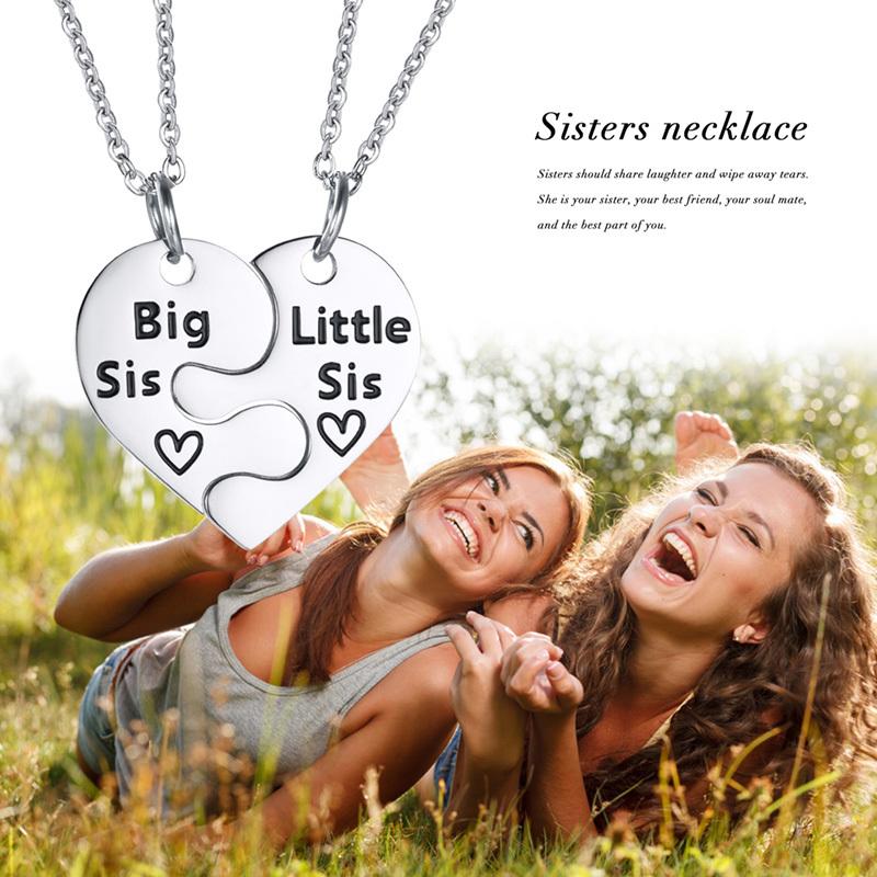 Pendant Necklaces 2Pcs/set Heart Couple Sisters BFF For Women,Anti Allergy Stainless Steel Family Love Keepsake Gift Jewelry, Silver
Pendant Necklaces 2Pcs/set Heart Couple Sisters BFF For Women,Anti Allergy Stainless Steel Family Love Keepsake Gift Jewelry, Silver