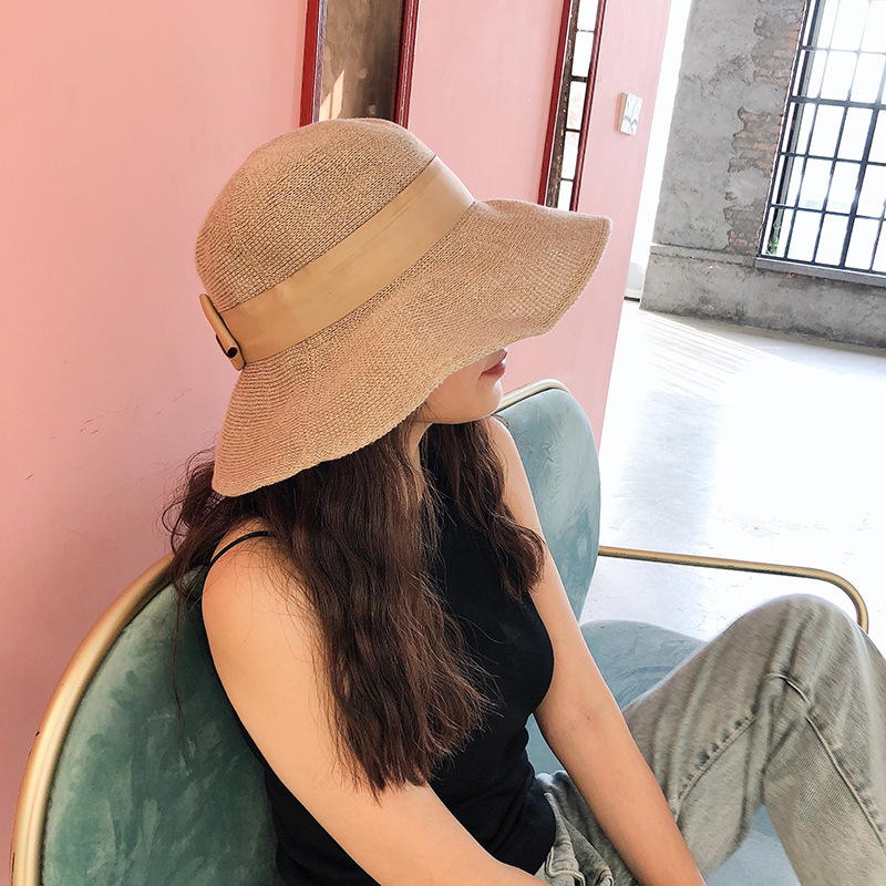 Leisure cotton and hemp fisherman's hat female Korean spring and summer big edge sunshade hat folding travel sunscreen basin hat versatile, Blue
Leisure cotton and hemp fisherman's hat female Korean spring and summer big edge sunshade hat folding travel sunscreen basin hat versatile, Blue