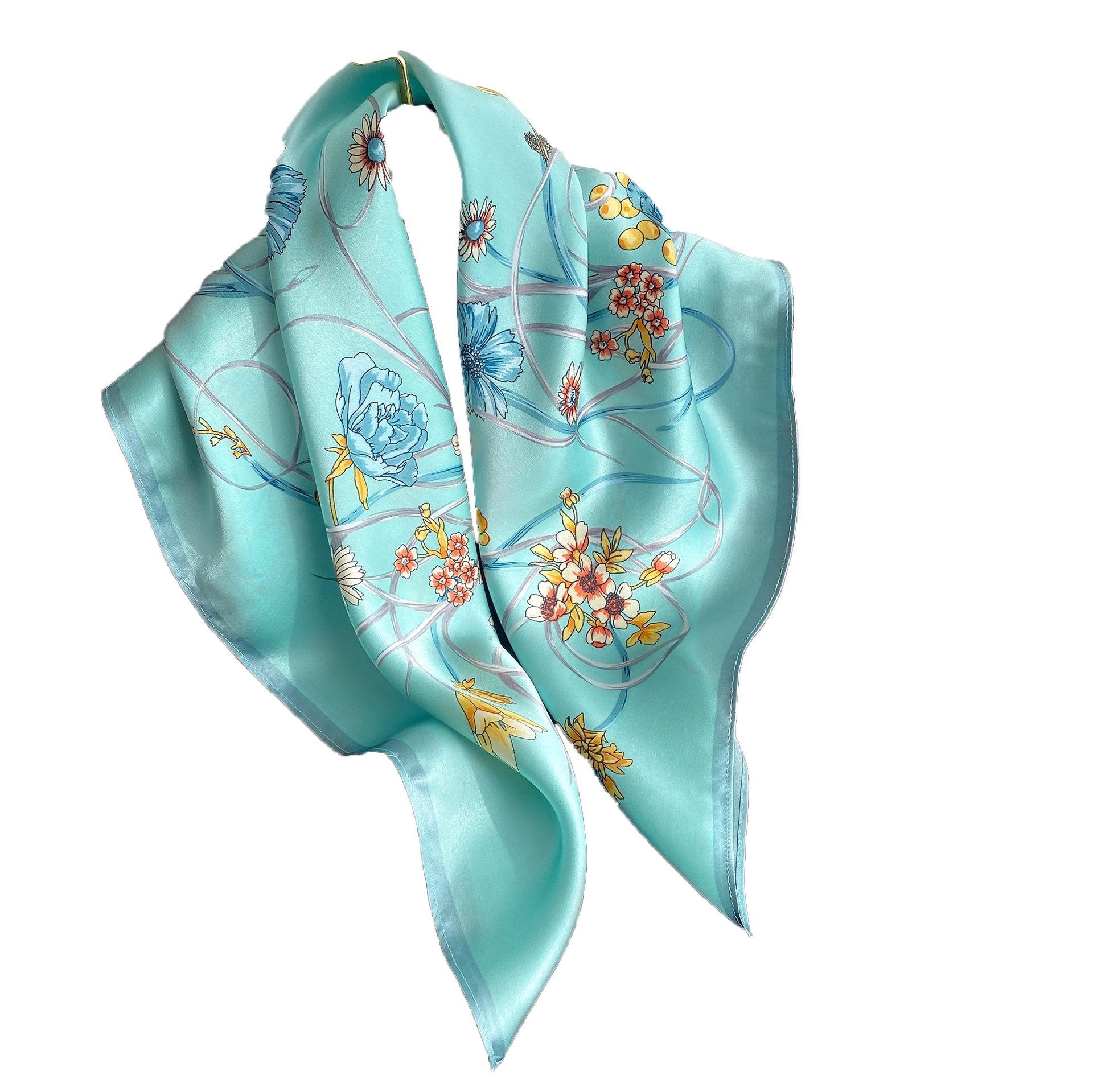 Spring and Summer Thin Silk Mulberry Silk Long Silk Scarf Hair Band Ladies Sunshade Monochrome Flower Womens Square Scarf No. 5
Spring and Summer Thin Silk Mulberry Silk Long Silk Scarf Hair Band Ladies Sunshade Monochrome Flower Womens Square Scarf No. 5