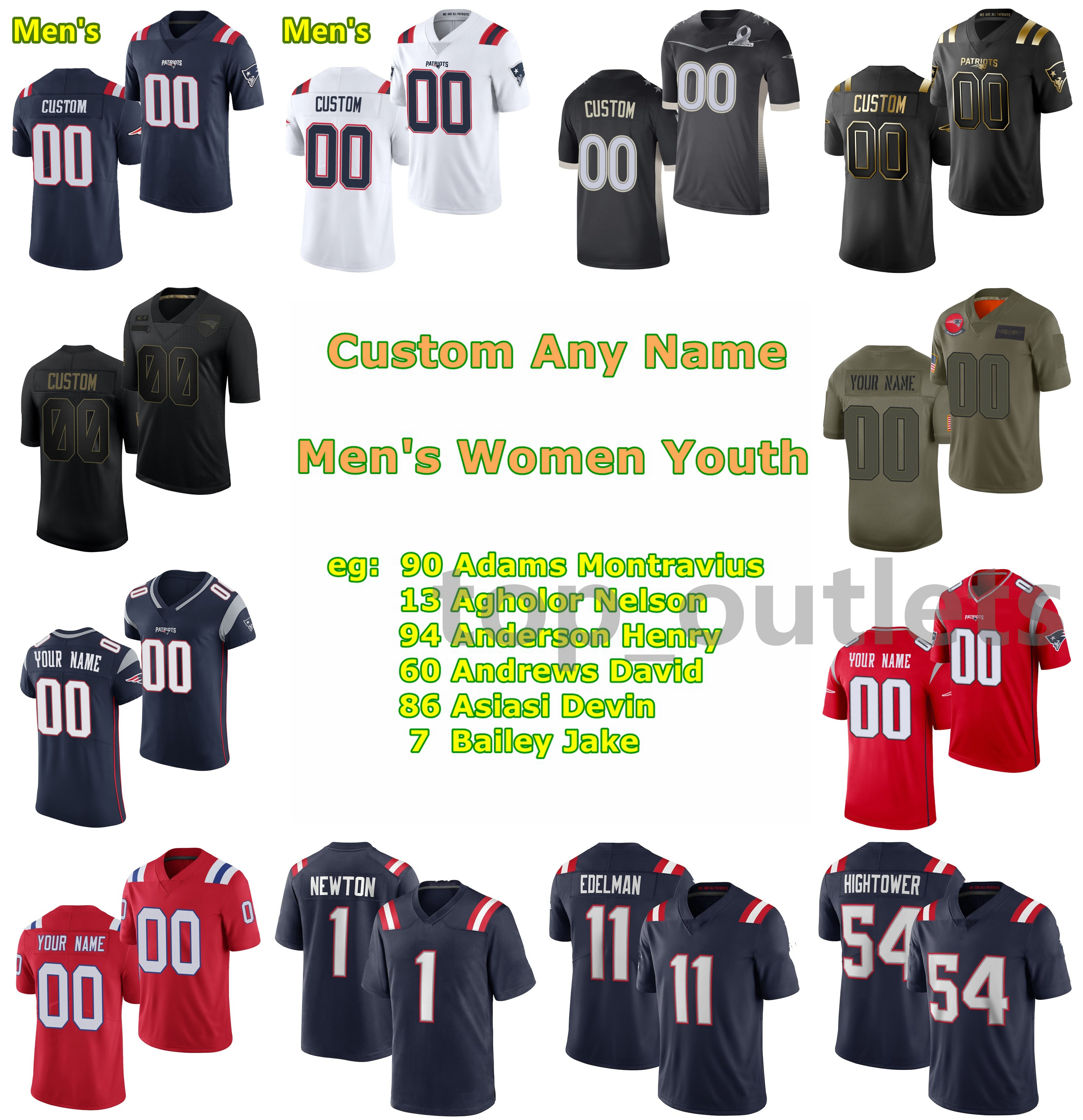 2021 Patriots American Football Jerseys Montravius Adams Jersey Nelson Agholor Henry Anderson David Andrews Devin Asiasi Jake Bailey Custom Stitched Breathable, As photo
2021 Patriots American Football Jerseys Montravius Adams Jersey Nelson Agholor Henry Anderson David Andrews Devin Asiasi Jake Bailey Custom Stitched Breathable, As photo