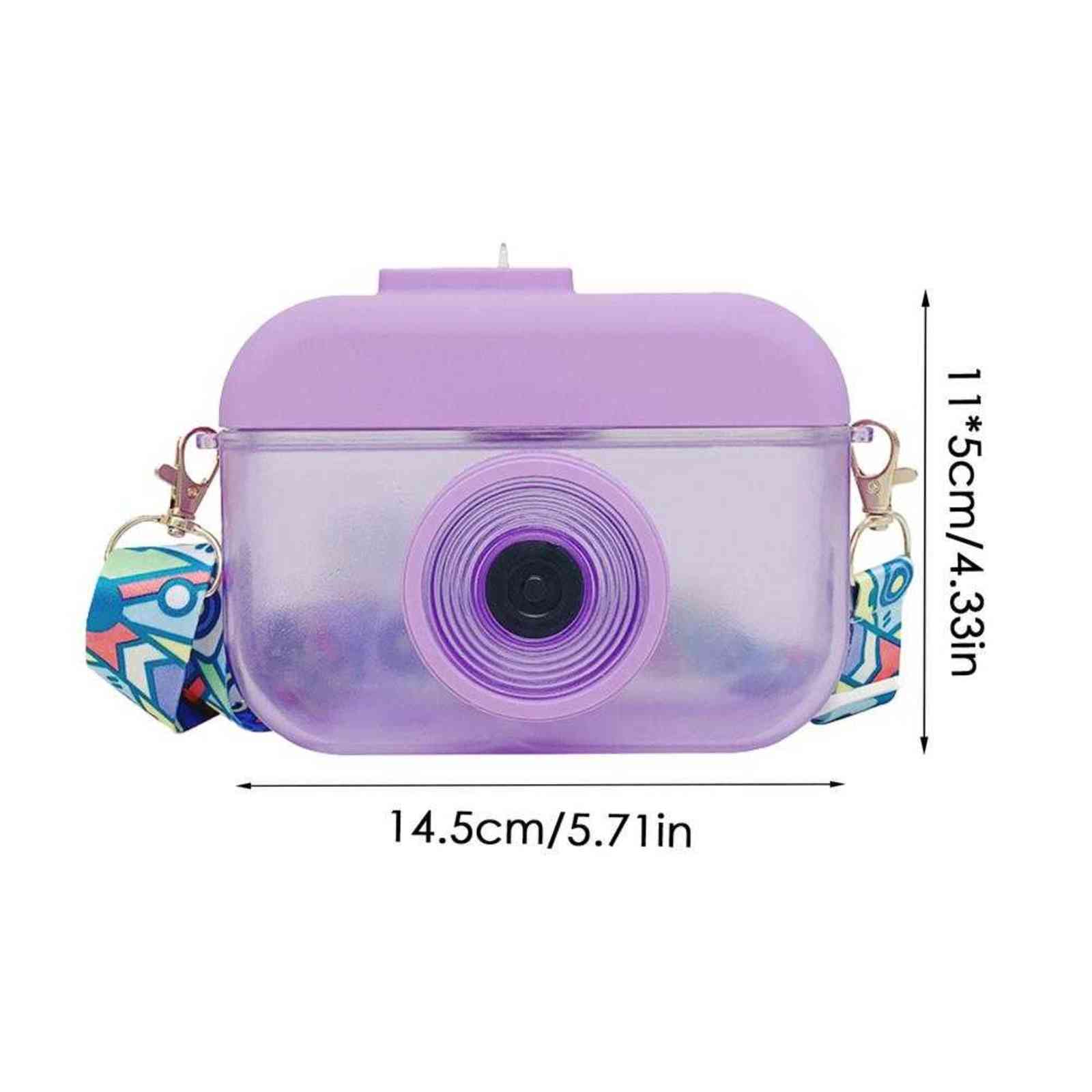Creative Camera-shaped Water Bottle With Adjustable Shoulder Strap Cup Portable Outdoor Sports 400 Ml 11 211122