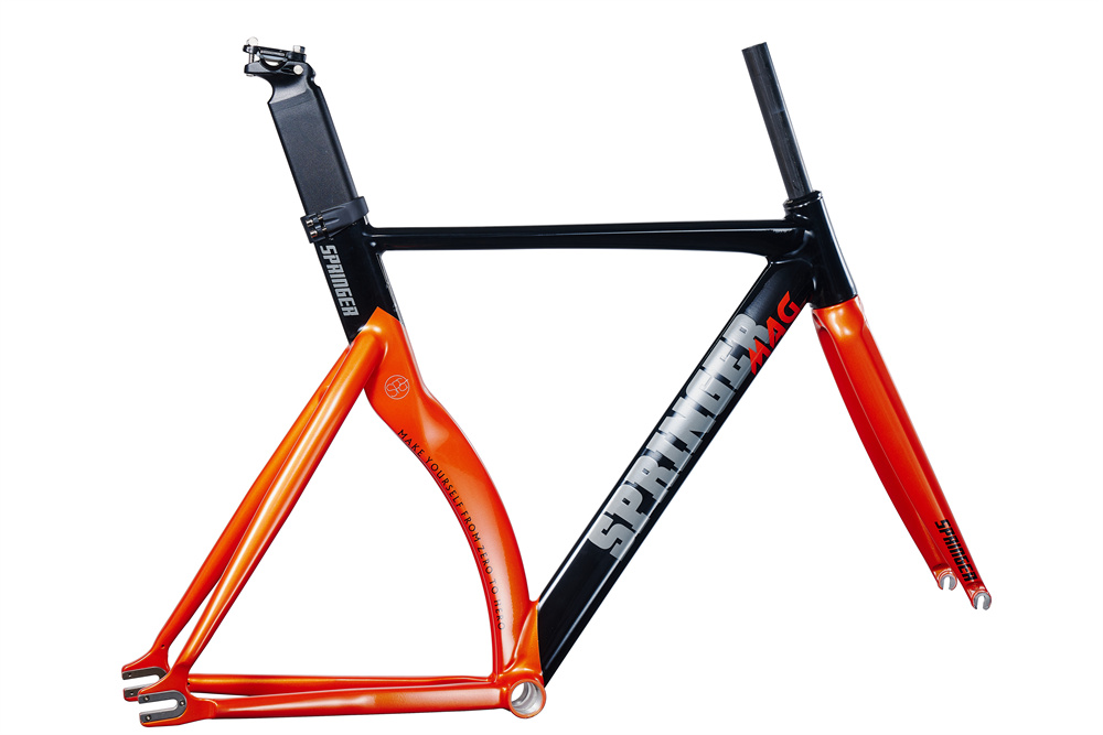Springer MAG fixed gear Track bike compete in speed frame Aluminum 7005carbon fork black& orange
Springer MAG fixed gear Track bike compete in speed frame Aluminum 7005carbon fork black& orange
