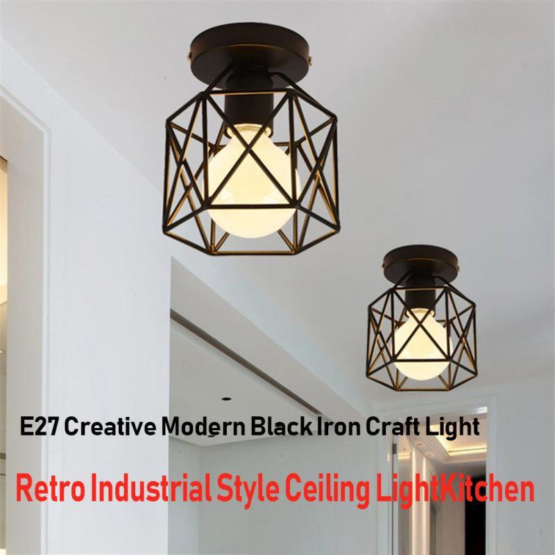Lamp Covers & Shades E27 Creative Modern Black Iron Craft Light Retro Industrial Style Ceiling LightKitchen Bedroom Balcony Asile Bar LED Bu
Lamp Covers & Shades E27 Creative Modern Black Iron Craft Light Retro Industrial Style Ceiling LightKitchen Bedroom Balcony Asile Bar LED Bu