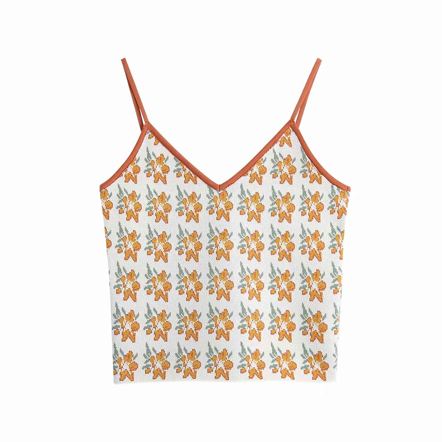 Women Fashion Floral Print Slimming knitted Sling Camis Female Tanks Tops All-match Simple Chic Sweet Women Tops 210521, Beige
Women Fashion Floral Print Slimming knitted Sling Camis Female Tanks Tops All-match Simple Chic Sweet Women Tops 210521, Beige