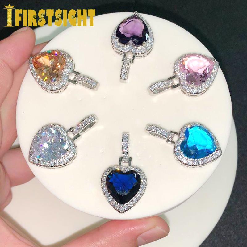 Chains Silver Color Heart Pendant Necklace High Quality Bling Iced Out 6 Cubic Zirconia Hip Hop Fashion Jewelry Gift For Women
Chains Silver Color Heart Pendant Necklace High Quality Bling Iced Out 6 Cubic Zirconia Hip Hop Fashion Jewelry Gift For Women