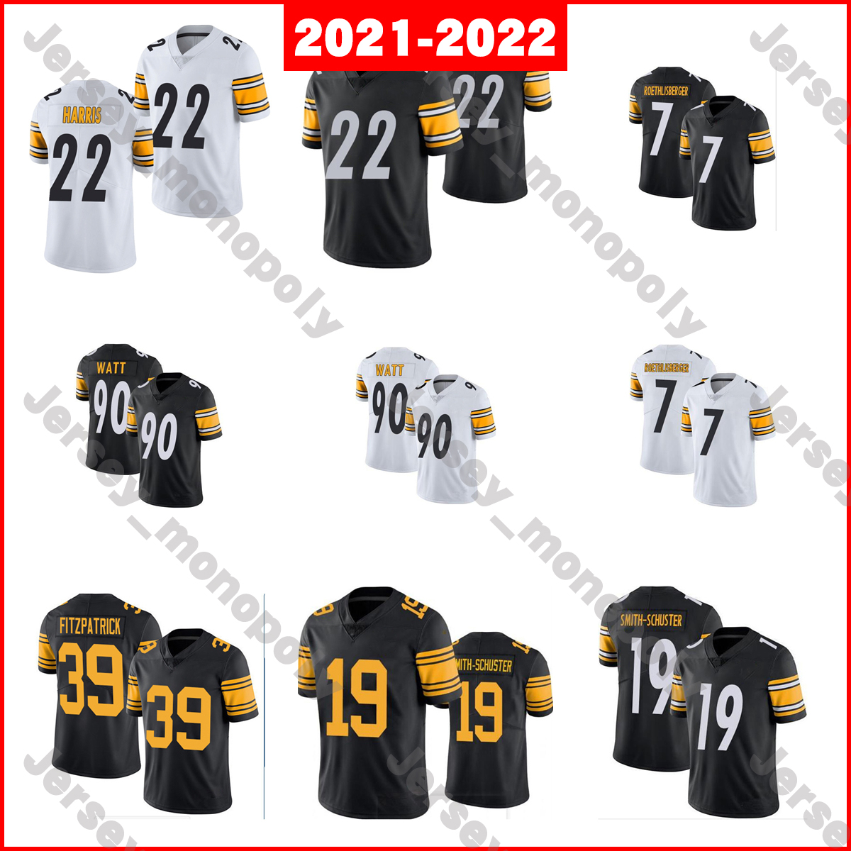 2021 22 Najee Harris 7 Ben Roethlisberger Football Jersey 90 T.J. Watt 19 Smith-Schuster 39 Minkah Fitzpatrick 50 Shazier 55 Devin Bush, As
2021 22 Najee Harris 7 Ben Roethlisberger Football Jersey 90 T.J. Watt 19 Smith-Schuster 39 Minkah Fitzpatrick 50 Shazier 55 Devin Bush, As