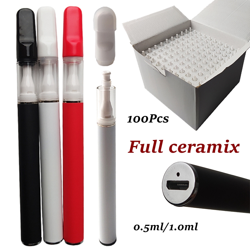 Full Ceramic Vape Cartridges Rechargeable Disposable E Cigarettes 0.5 1ml Oil Carts Starter Kits Bottom USB Charger Vapes Pens Glass Thick 5
Full Ceramic Vape Cartridges Rechargeable Disposable E Cigarettes 0.5 1ml Oil Carts Starter Kits Bottom USB Charger Vapes Pens Glass Thick 5