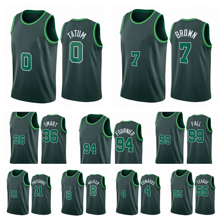 2020-21 Boston Celtics Men Jayson Tatum Jaylen Brown Marcus Smart Tacko Fall Evan Fournier Kemba Walker Earned Edition Green #0 Bask, Black;red
2020-21 Boston Celtics Men Jayson Tatum Jaylen Brown Marcus Smart Tacko Fall Evan Fournier Kemba Walker Earned Edition Green #0 Bask, Black;red