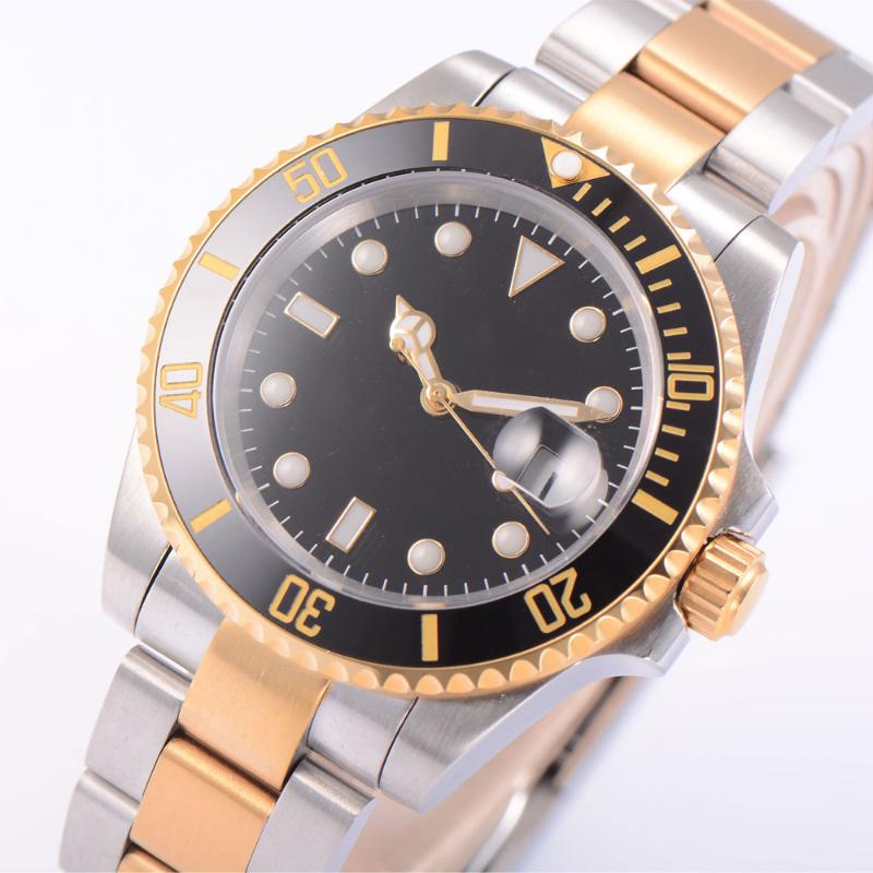 Wristwatches 40MM Black Dial Sapphire Glass Ceramic Bezel Date Seeing Case Back MIYOTA 8215 Automatic Men's Wristwatch, Solid case back
Wristwatches 40MM Black Dial Sapphire Glass Ceramic Bezel Date Seeing Case Back MIYOTA 8215 Automatic Men's Wristwatch, Solid case back