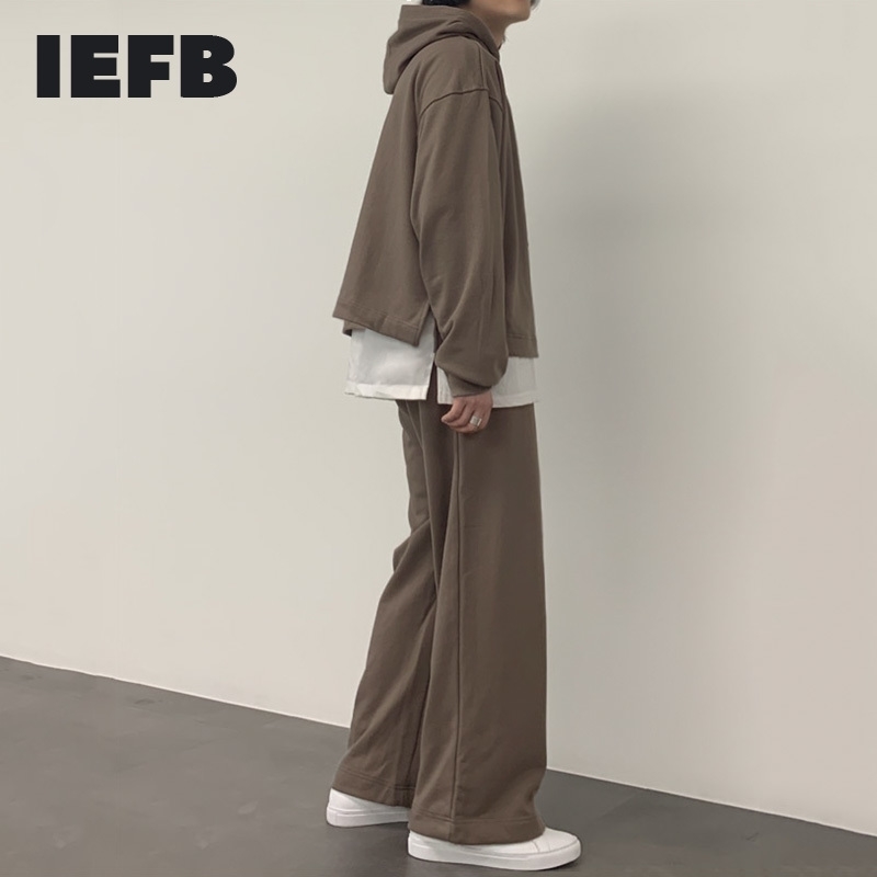 IEFB Spring Fake Two-piece Sports Suit Men's Spring Korean Hooded Sweatshirts + Loose Wide Leg Sweatpants Set 9Y6125 210524, Brown
IEFB Spring Fake Two-piece Sports Suit Men's Spring Korean Hooded Sweatshirts + Loose Wide Leg Sweatpants Set 9Y6125 210524, Brown