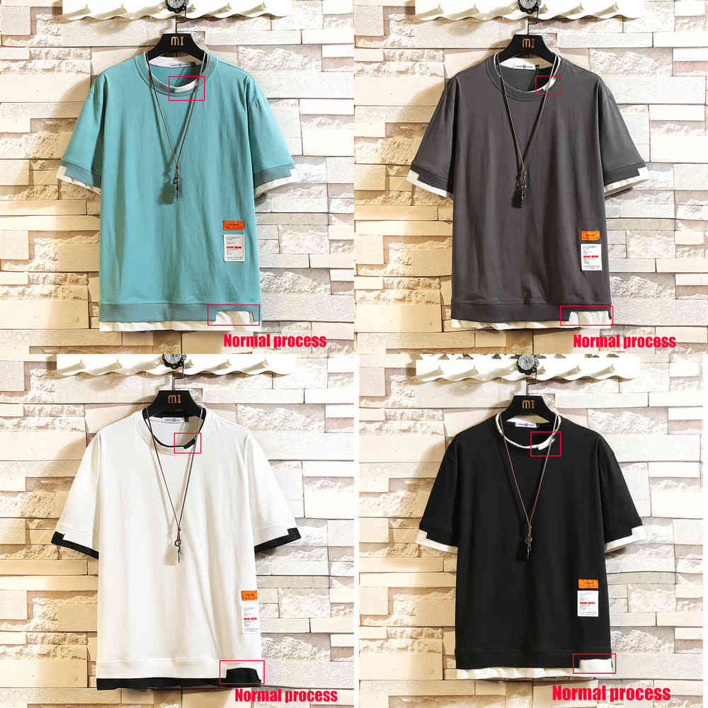 Summer Short Sleeves Harajuku Korea Fashion White T-shirt Streetwear One Piece Hip Hop Rock Punk Men Top Tees Tshirt Clothes X0726, White;black
Summer Short Sleeves Harajuku Korea Fashion White T-shirt Streetwear One Piece Hip Hop Rock Punk Men Top Tees Tshirt Clothes X0726, White;black