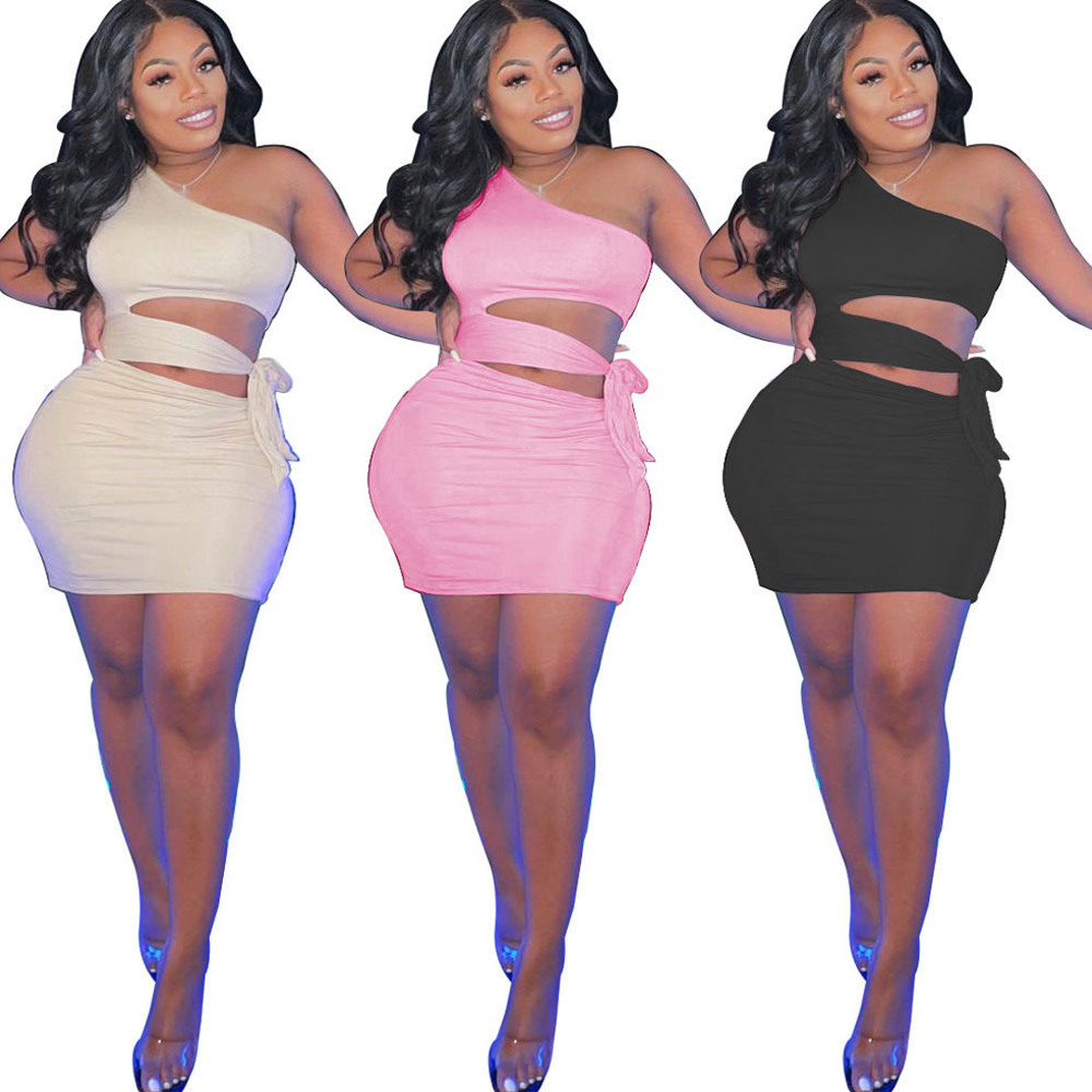 Waist Band Cut Out Elegant Bandage Mini Dress Women One Shoulder Sleeveless Skinny Dress Fashion Backless Party Clubwear Dress, Beige
Waist Band Cut Out Elegant Bandage Mini Dress Women One Shoulder Sleeveless Skinny Dress Fashion Backless Party Clubwear Dress, Beige