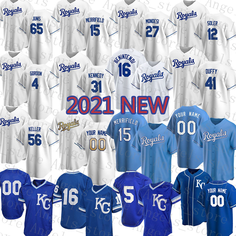 Kansas City Custom Royals Baseball Jersey 16 Andrew Benintendi 16 Bo Jackson 15 Whit Merrifield 5 George Brett 18 Bret Saberhagen 35 Hosmer, Blue;black
Kansas City Custom Royals Baseball Jersey 16 Andrew Benintendi 16 Bo Jackson 15 Whit Merrifield 5 George Brett 18 Bret Saberhagen 35 Hosmer, Blue;black