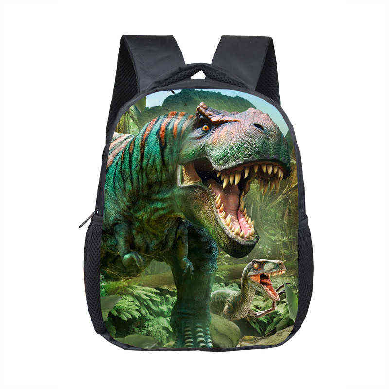 12 Inch Animals Dinosaur Backpacks 3D Dinosaur Children School Bags Baby Toddler Bag Boys Backpack for Kids Kindergarten Bags 211123