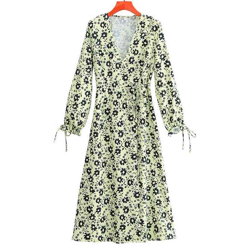 Summer Women Long Dress Section Ladies' V-neck Sleeve Printed Dresses Female slim dress 210524, Light green
Summer Women Long Dress Section Ladies' V-neck Sleeve Printed Dresses Female slim dress 210524, Light green