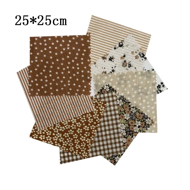8 Sheets Cotton Star Pattern Patchwork Sewing DIY Handmade 25*25CM Home Supplies Patchwork Sewing Cloth Material
