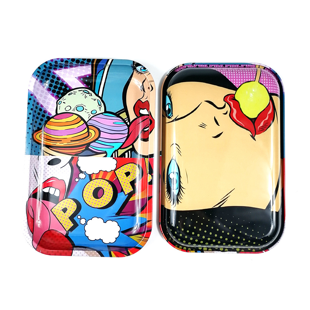 Multi Styles Smoking Metal Rolling Tray with Magnetic Lid 18x14cm Cartoon Tobacco Tin Plate Cover for Cigarette Herb Roll Trays Storage Plates
Multi Styles Smoking Metal Rolling Tray with Magnetic Lid 18x14cm Cartoon Tobacco Tin Plate Cover for Cigarette Herb Roll Trays Storage Plates