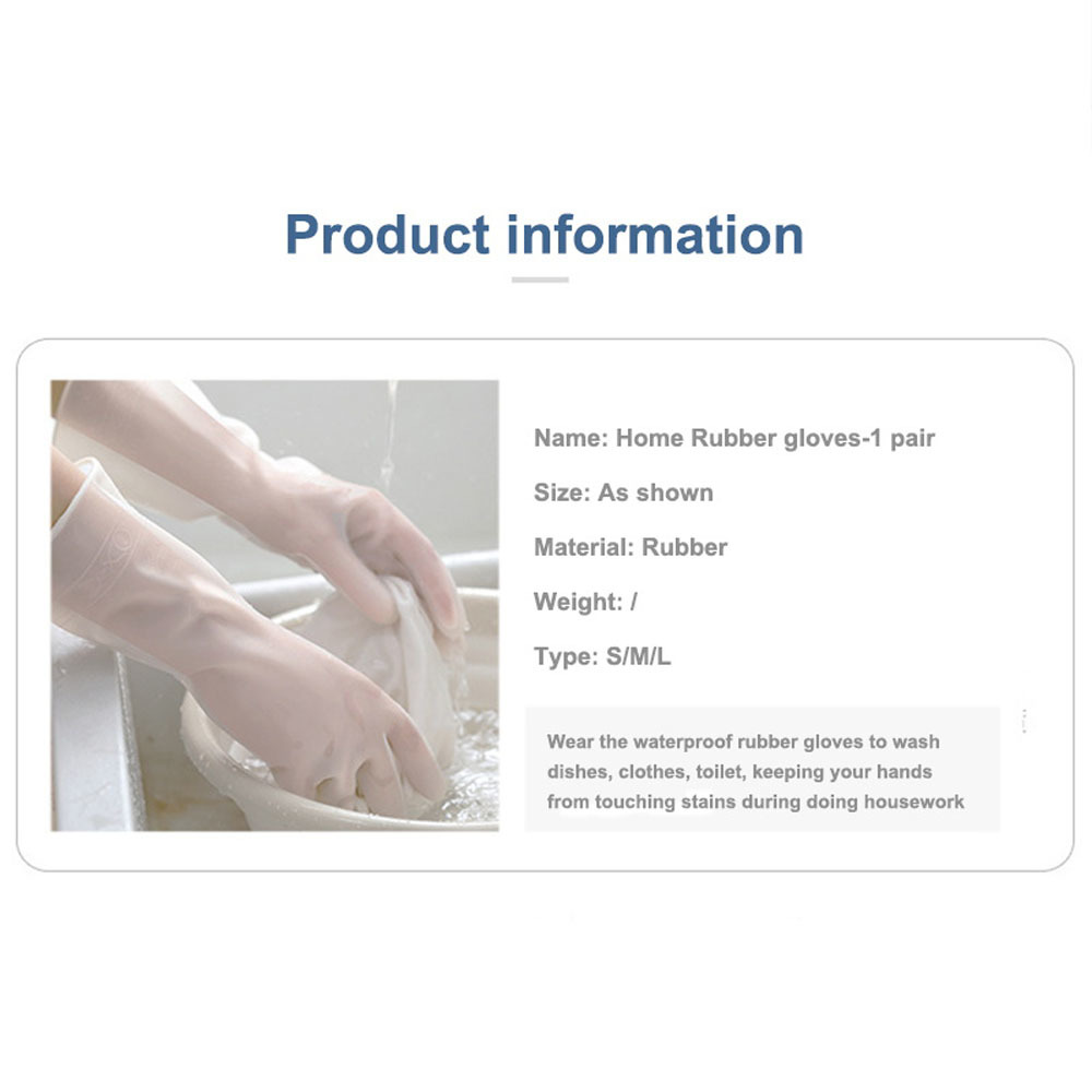 Waterproof Rubber Kitchen Dish Washing Gloves Cleaning Gloves Reusable Household Cleaning Gloves
