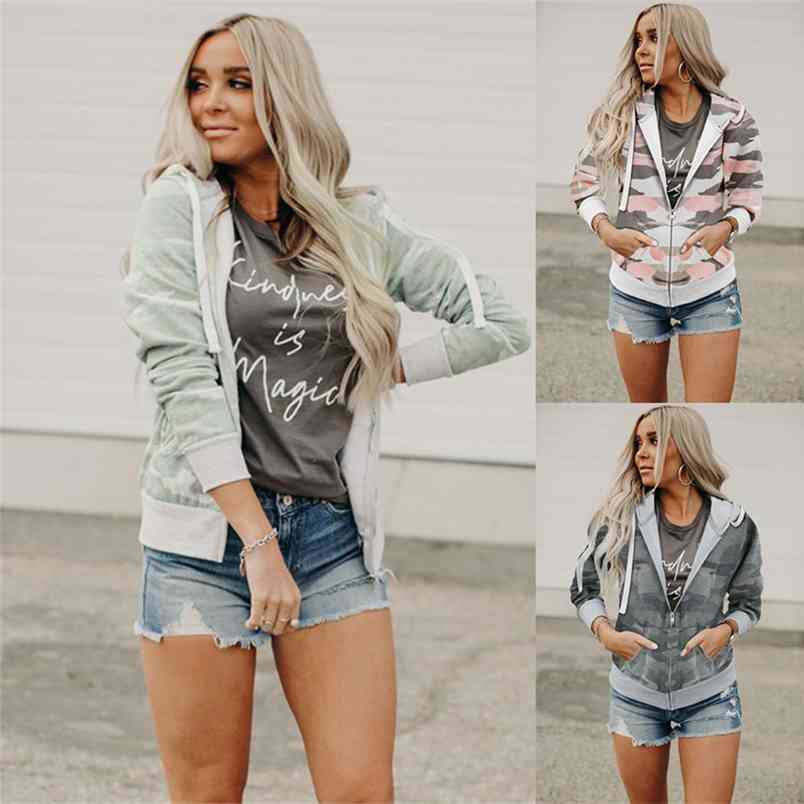 Oversized Autumn And Winter Casual Long-sleeved Printed Camouflage Hooded Zipper Ladies Sweatshirt Pocket Hoodies Women 210517, Camouflage printing
Oversized Autumn And Winter Casual Long-sleeved Printed Camouflage Hooded Zipper Ladies Sweatshirt Pocket Hoodies Women 210517, Camouflage printing