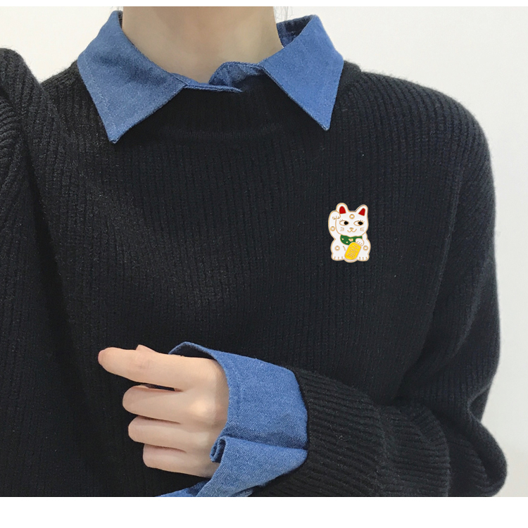 Gold Plated Lucky Cat Cartoon Brooches for Women Cute Japanese INS Metal Enamel Paint Lapel Pins Funny Denim Shirt Bag Accessories Collar Pin XMAS Gift
Gold Plated Lucky Cat Cartoon Brooches for Women Cute Japanese INS Metal Enamel Paint Lapel Pins Funny Denim Shirt Bag Accessories Collar Pin XMAS Gift