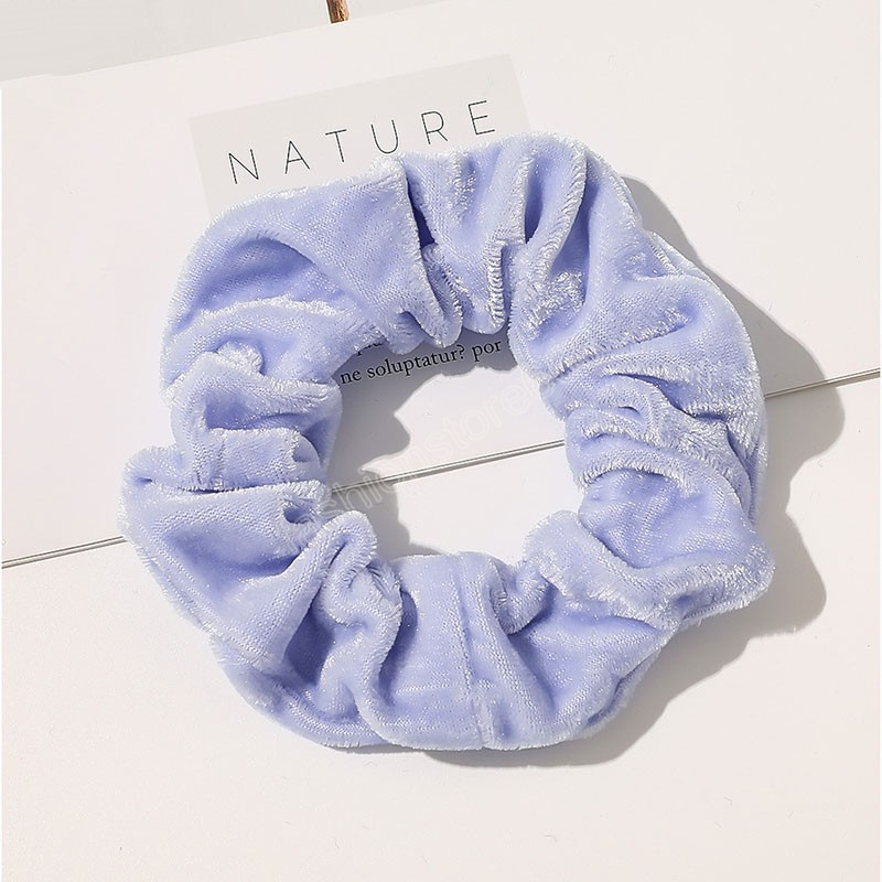 40Colors Velvet Hair Scrunchie Candy Color Elastic Hair Bands Winter Autumn Korea Women Girls Ponytail Holder Hair Accessorie
