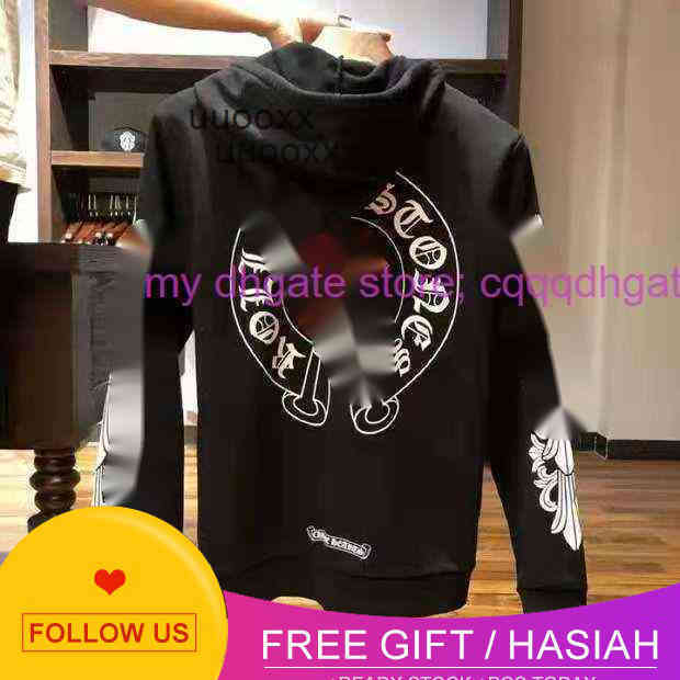 Hoodie Men's Trend Chrome/hearts Hooded Spring and Autumn Zipper Coat Horseshoe Sanskrit Cross Print Wo Loose Sweater Couple's Wea, Black
Hoodie Men's Trend Chrome/hearts Hooded Spring and Autumn Zipper Coat Horseshoe Sanskrit Cross Print Wo Loose Sweater Couple's Wea, Black
