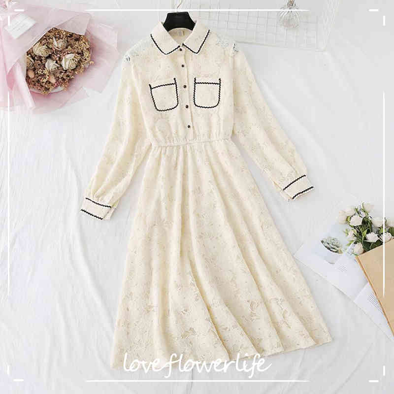 Arrival Spring Women Lace Dress Fashion Vintage Single-breasted Long Sleeve Dress Elegant Slim Women Party Dresses 210521, Black
Arrival Spring Women Lace Dress Fashion Vintage Single-breasted Long Sleeve Dress Elegant Slim Women Party Dresses 210521, Black