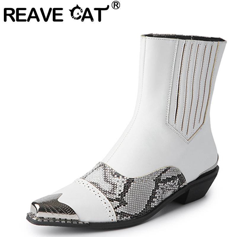 Boots REAVE CAT 2021 Ladies Ankle Cap Toe Snake Print Patchwork Slip On Short Plush Low Thick Heel Size 34-48 Black White A4427
Boots REAVE CAT 2021 Ladies Ankle Cap Toe Snake Print Patchwork Slip On Short Plush Low Thick Heel Size 34-48 Black White A4427