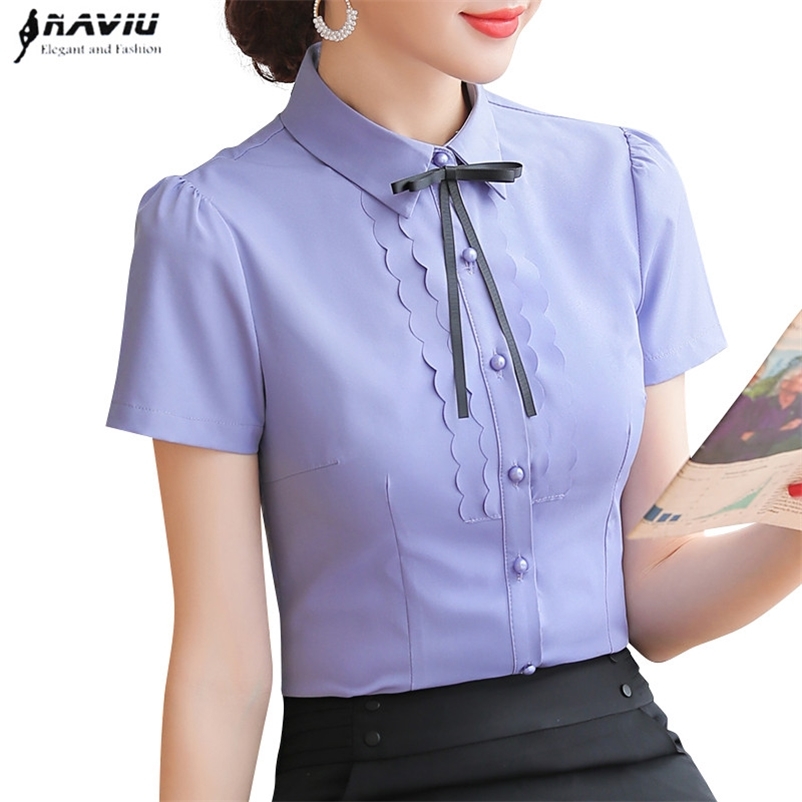 Elegant Women Shirt Summer Short Sleeve Slim Bow Tie Chiffon Blouse Office Ladies Formal Work Temperament Tops 210604, White
Elegant Women Shirt Summer Short Sleeve Slim Bow Tie Chiffon Blouse Office Ladies Formal Work Temperament Tops 210604, White