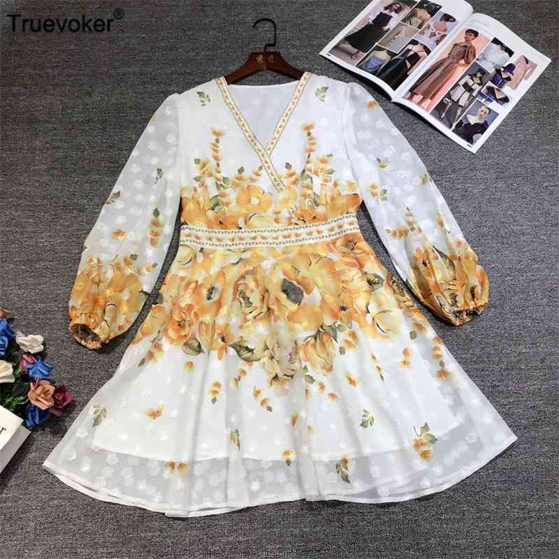 Truevoker Women Lantern Sleeve V-neck Charming Floral Print Mini Holiday Party Dress Mujer Robe Vestido 210602, Multi
Truevoker Women Lantern Sleeve V-neck Charming Floral Print Mini Holiday Party Dress Mujer Robe Vestido 210602, Multi