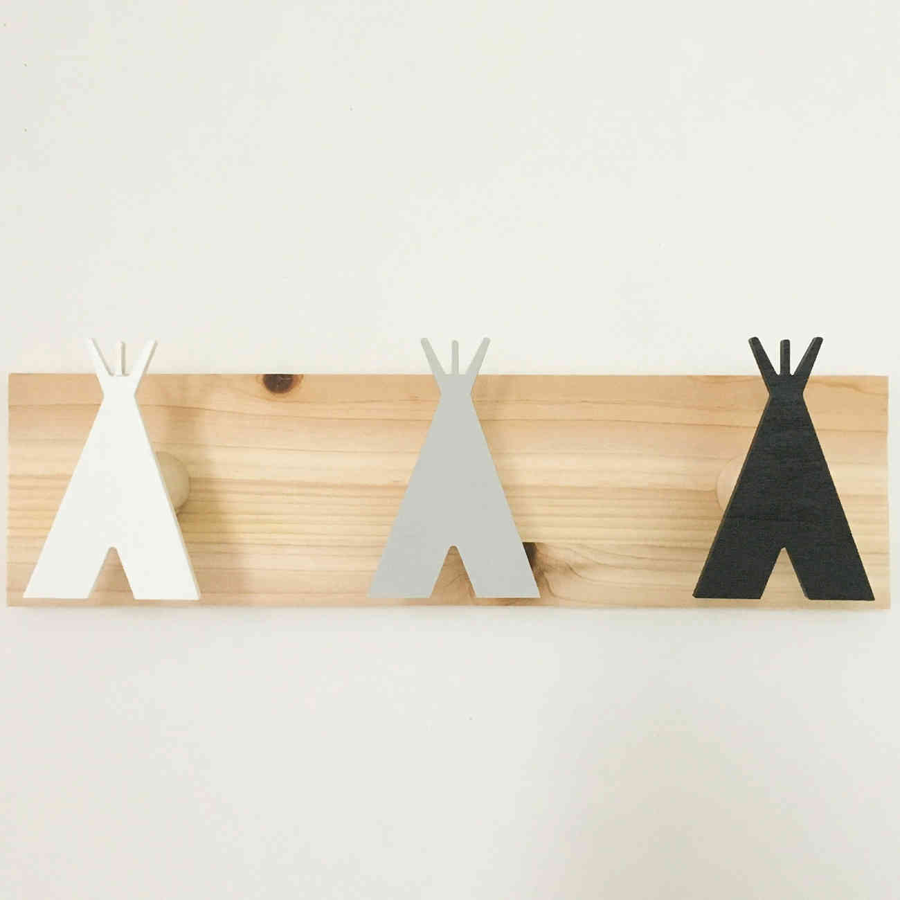Back Wooden Tent Hooks For Kids Door Back Hook Wall Clothes Coat Hanger Rustproof Towel Rack
