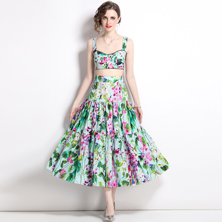 2022 Women's Two Piece Dress Runway Fashion Spaghetti Strap +Skirt Wear Set Print Empire 2 Pieces Sets, As picture
2022 Women's Two Piece Dress Runway Fashion Spaghetti Strap +Skirt Wear Set Print Empire 2 Pieces Sets, As picture