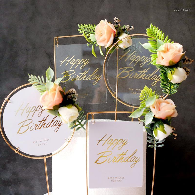 Other Festive & Party Supplies 1Pcs Happy Birthday Wedding Christmas Cake Topper Acryli Metalc Artificial Flowers For Baby Shower Decoration
Other Festive & Party Supplies 1Pcs Happy Birthday Wedding Christmas Cake Topper Acryli Metalc Artificial Flowers For Baby Shower Decoration